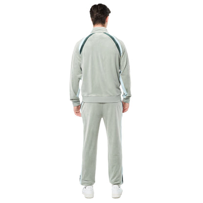 Sergio Tacchini Banda Velour Track Jacket - Slate Gray