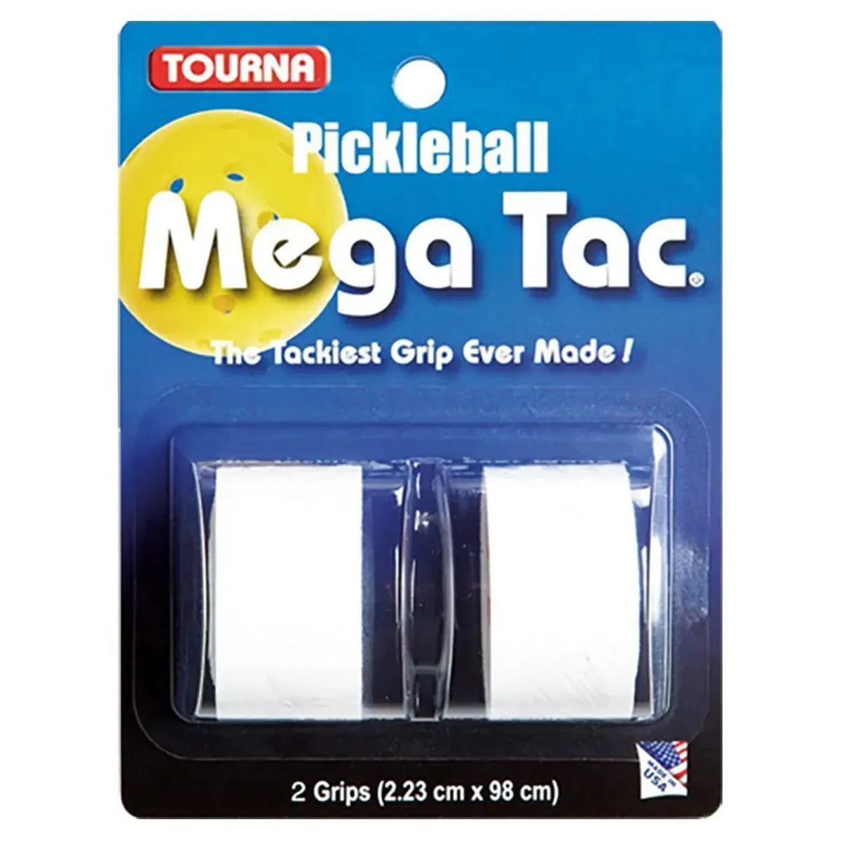 Mega Tac Pickleball Overgrip 2 Pack-Accessories-Tourna-90511-WHITE-L-4-[Sku]-Tennis Express