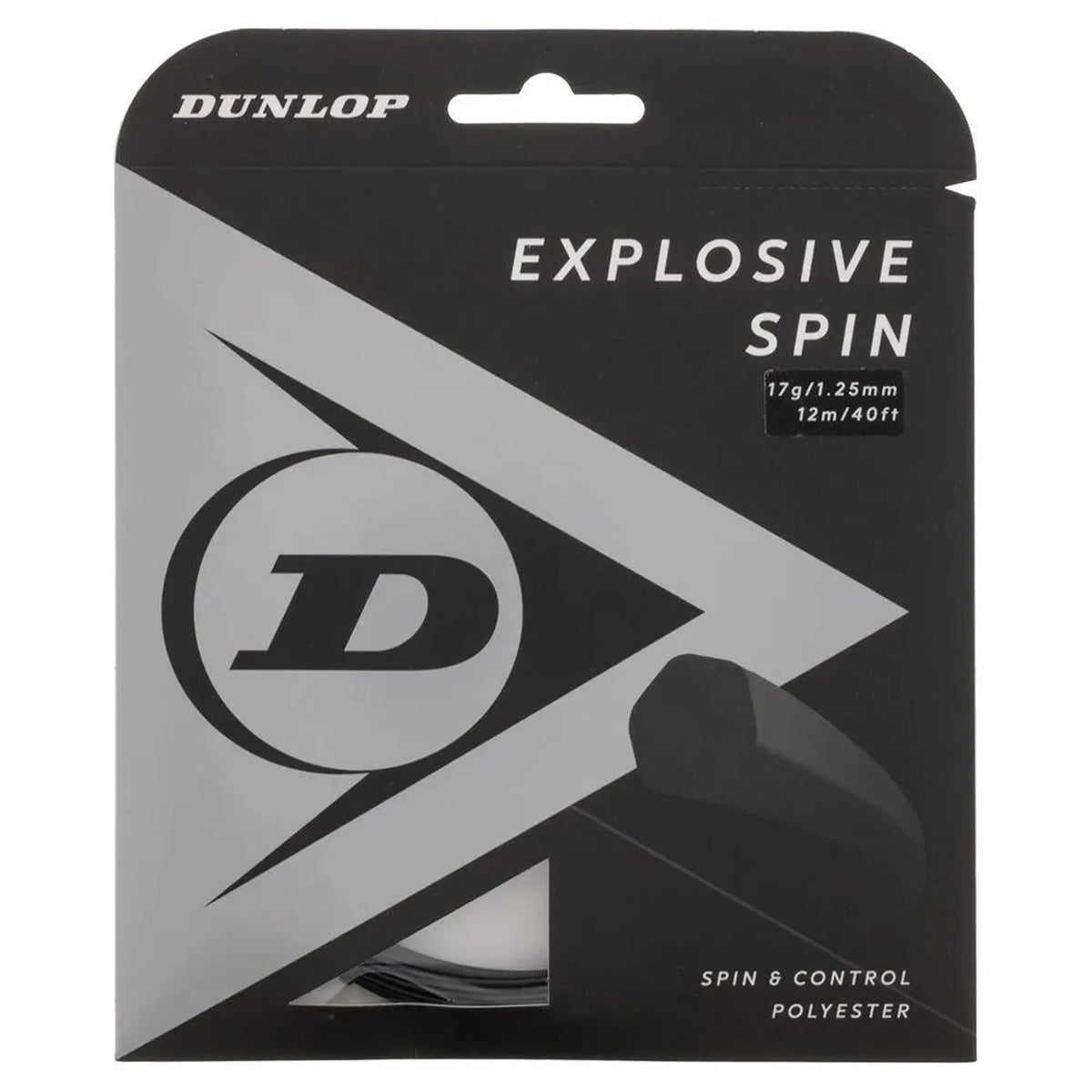 Explosive Spin Black 17G Tennis String-Strings-Dunlop-91225-DEFAULT-L-Tennis Express