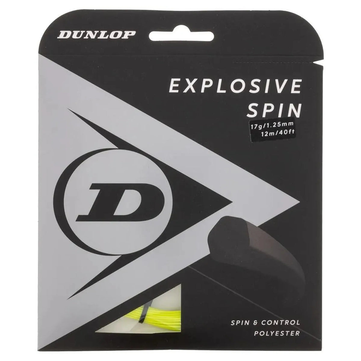 Explosive Spin Yellow 17G Tennis String-Strings-Dunlop-91226-DEFAULT-L-Tennis Express
