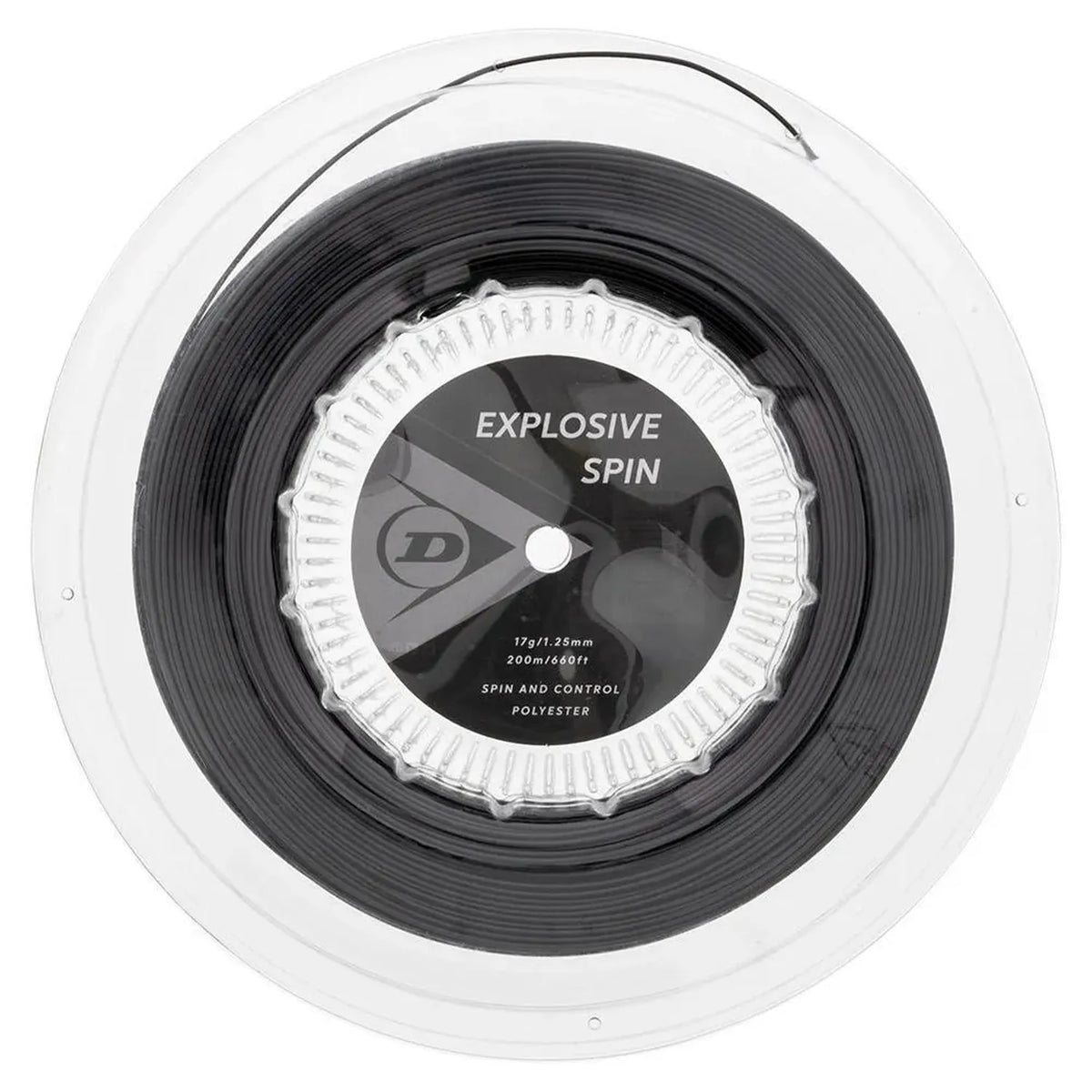 Explosive Spin Black 17G Tennis String Reel-Strings-Dunlop-91228-DEFAULT-L-Tennis Express