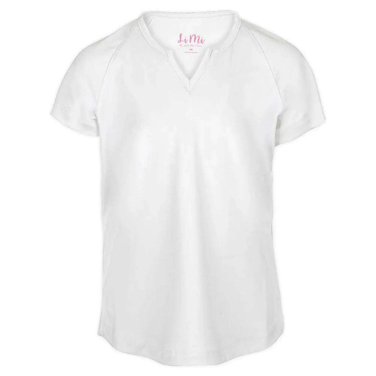 Girls' Notched Collar Tennis Top White-Apparel-Little Miss Tennis-91997-DEFAULT-L-Tennis Express