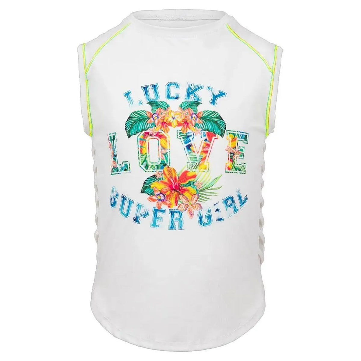 Girls' Tennis Muscle Tank-Apparel-Lucky In Love-92152-10955_LOVE_U-L-Tennis Express