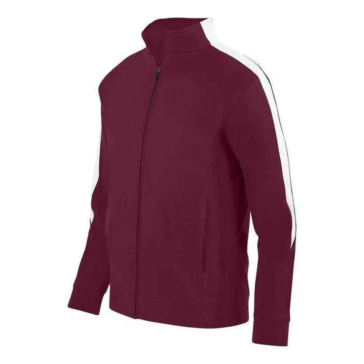 Men's Medalist Jacket 2.0-Apparel-Augusta-92412-380_MAROONWHITE-L-Tennis Express