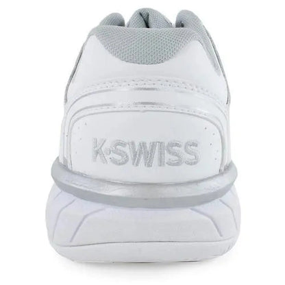 Women's HyperCourt Express Leather Tennis Shoes White and Silver