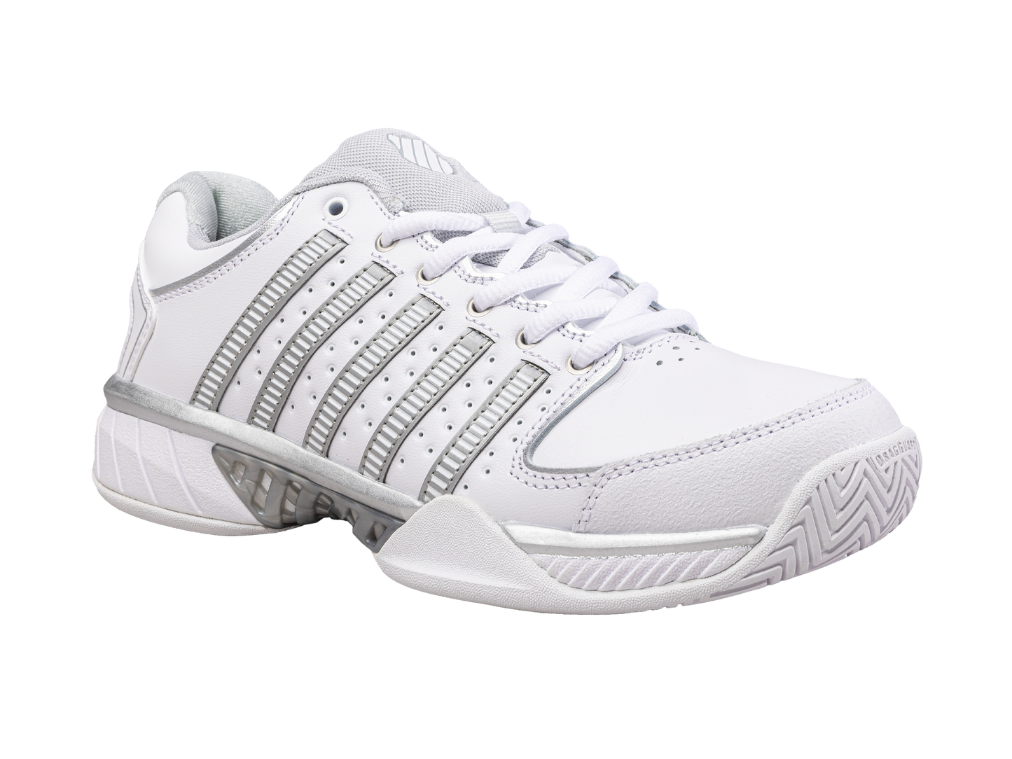 K-Swiss Women's Shoes Womens Hypercourt Express Leather | White/Silver/Glacier Gray