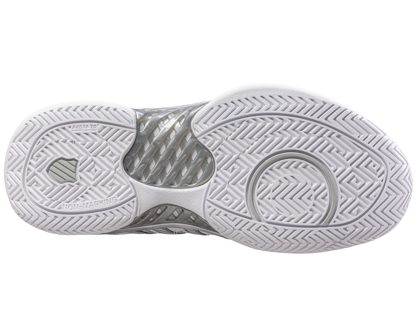 K-Swiss Women's Shoes Womens Hypercourt Express Leather | White/Silver/Glacier Gray