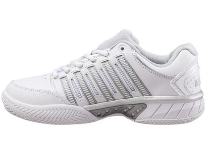 K-Swiss Women's Shoes Womens Hypercourt Express Leather | White/Silver/Glacier Gray
