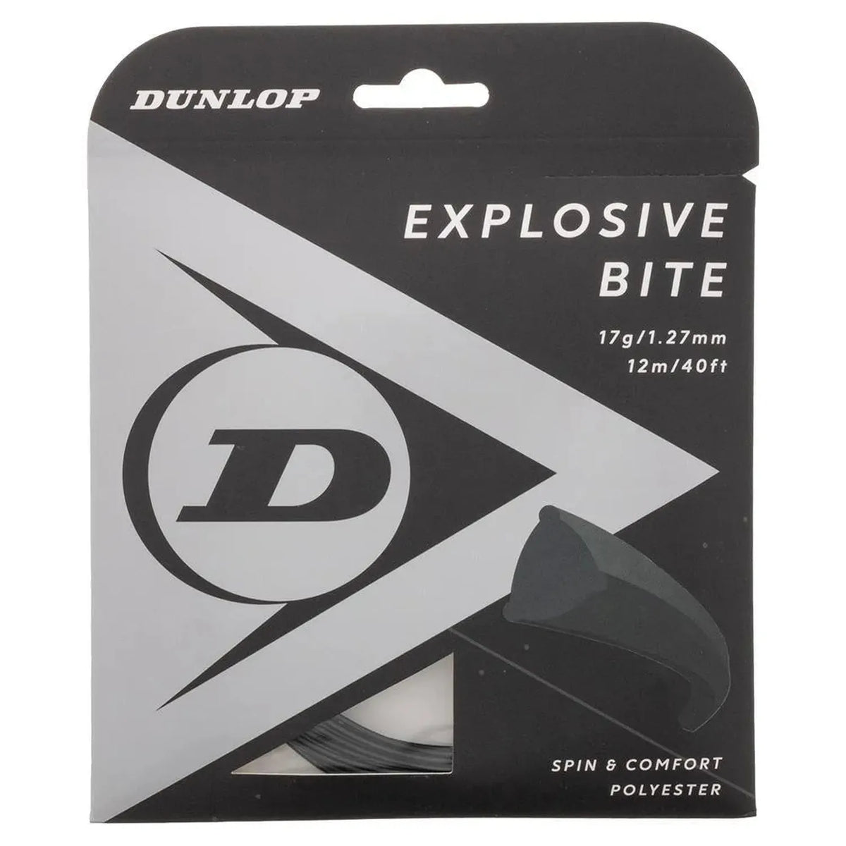 Explosive Bite Black 17G Tennis String-Strings-Dunlop-93431-DEFAULT-L-Tennis Express