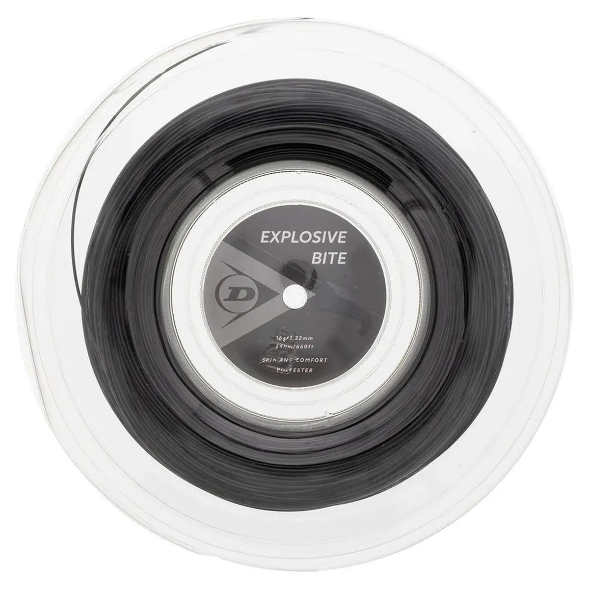 Explosive Bite Black 16G Tennis String Reel-Strings-Dunlop-93439-DEFAULT-L-Tennis Express