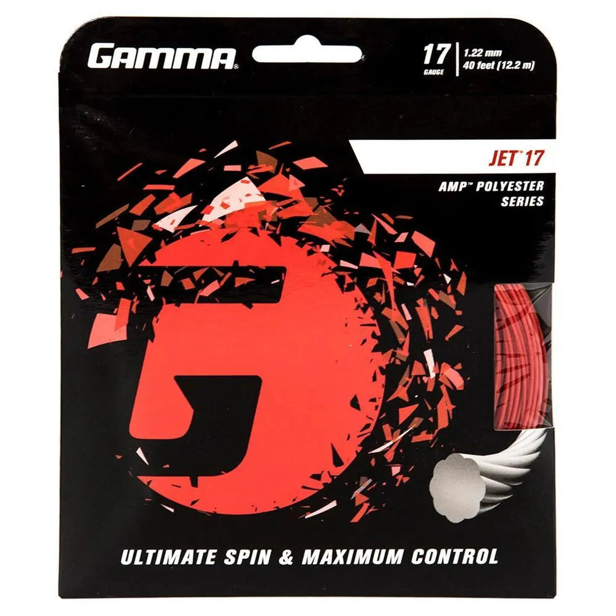 AMP Jet Tennis String Red-Strings-Gamma-93812-DEFAULT-L-Tennis Express