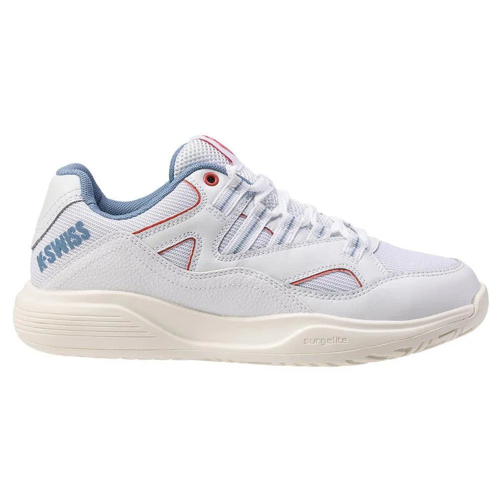 Women's Tura Team Pickleball Shoes White and Faded Denim