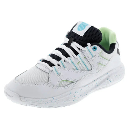 Women's Tura Team Pickleball Shoes White and Paradise Green-Footwear-K-Swiss-94076-971U25copy-Tennis Express