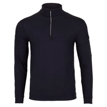Men's Mock Zip Tennis Top-Apparel-BloqUV-94323-BLACK-L-Tennis Express