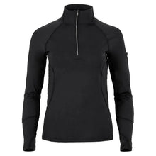 Women's Mock Zip Tennis Top-Apparel-BloqUV-94389-BLACK-L-Tennis Express