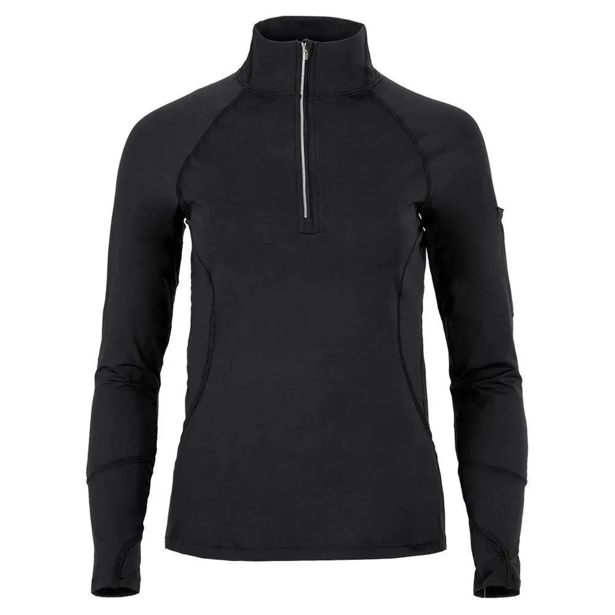 Women's Mock Zip Tennis Top-Apparel-BloqUV-94389-BLACK-L-Tennis Express