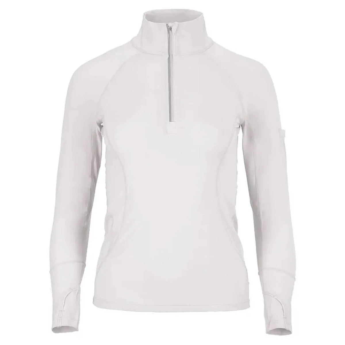 Women's Mock Zip Tennis Top-Apparel-BloqUV-94389-WHITE-L-Tennis Express