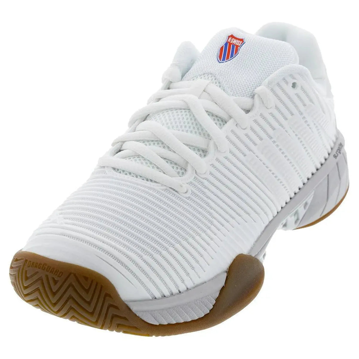 Women's Hypercourt Express 2 Indoor Pickleball Shoes Bright White and Gum-Footwear-K-Swiss-94397-954F24-X-Tennis Express