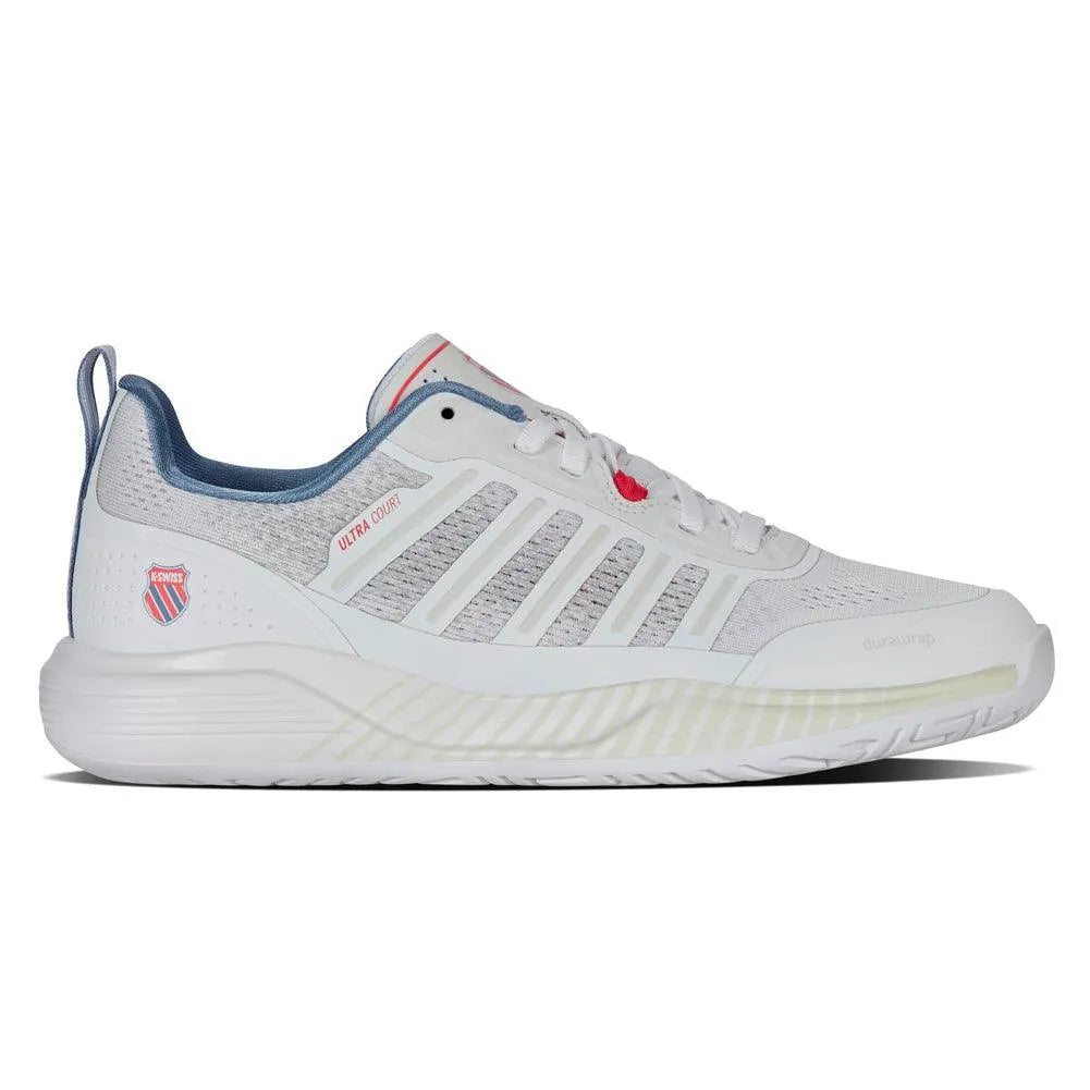 Women's Ultra Court Pickleball Shoes White and Faded Denim