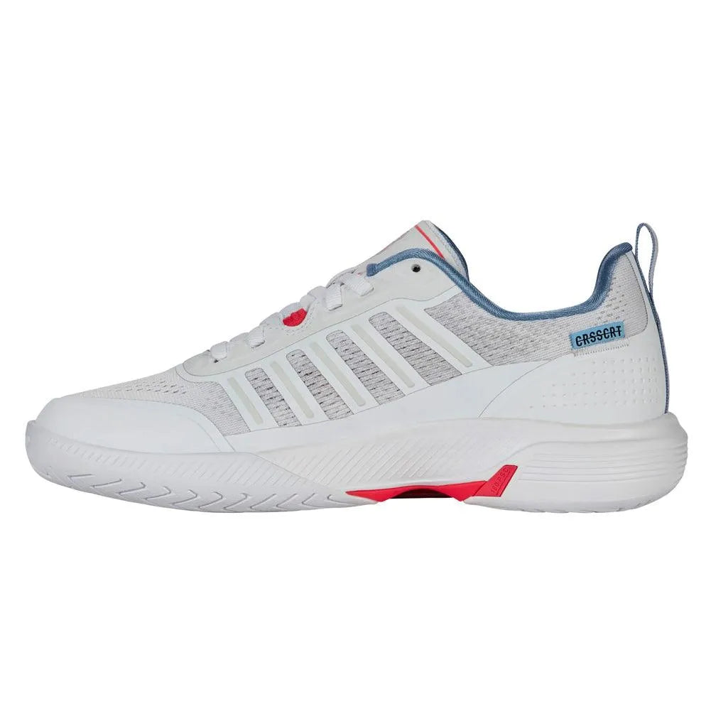 Women's Ultra Court Pickleball Shoes White and Faded Denim