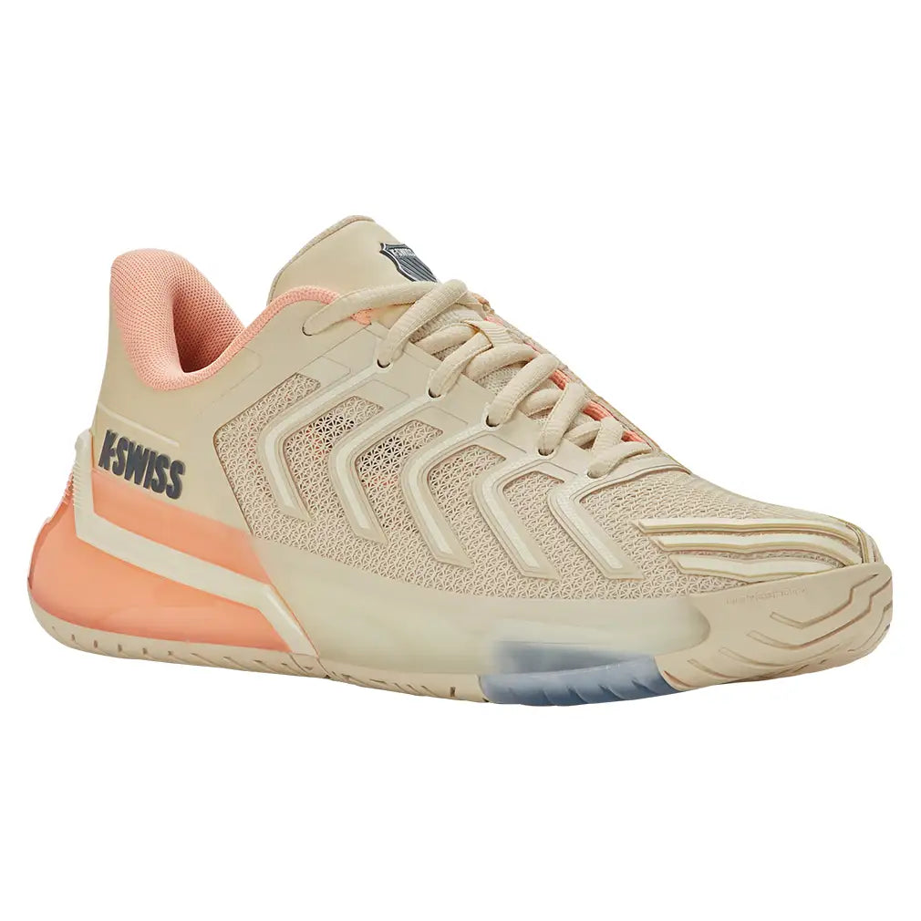 Women's Ultrashot 4 Tennis Shoes Whitecap Gray and Peach Parfait-Footwear-K-Swiss-94437-076U26-y-Tennis Express
