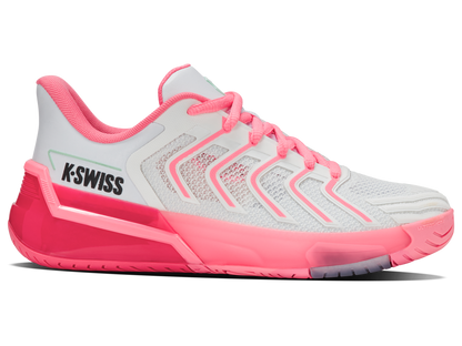 K-Swiss Women's Shoes Ultrashot 4 | White/Neon Pastel Pink/Hot Neon Pink