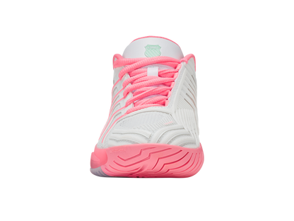 K-Swiss Women's Shoes Ultrashot 4 | White/Neon Pastel Pink/Hot Neon Pink