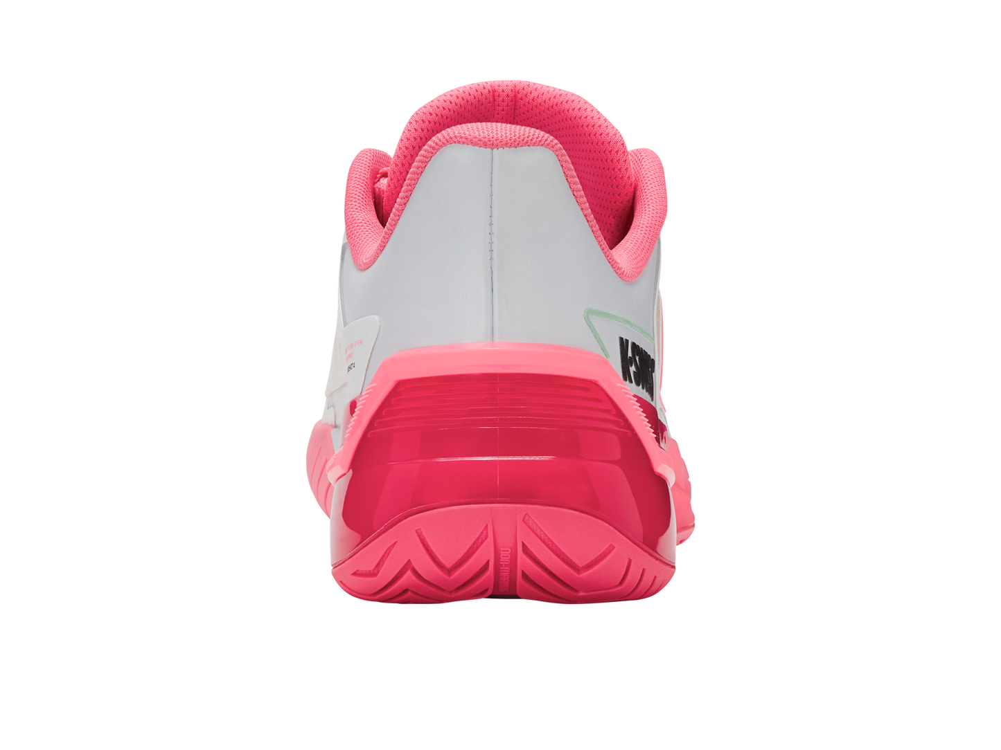 K-Swiss Women's Shoes Ultrashot 4 | White/Neon Pastel Pink/Hot Neon Pink