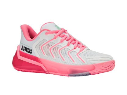 K-Swiss Women's Shoes Ultrashot 4 | White/Neon Pastel Pink/Hot Neon Pink