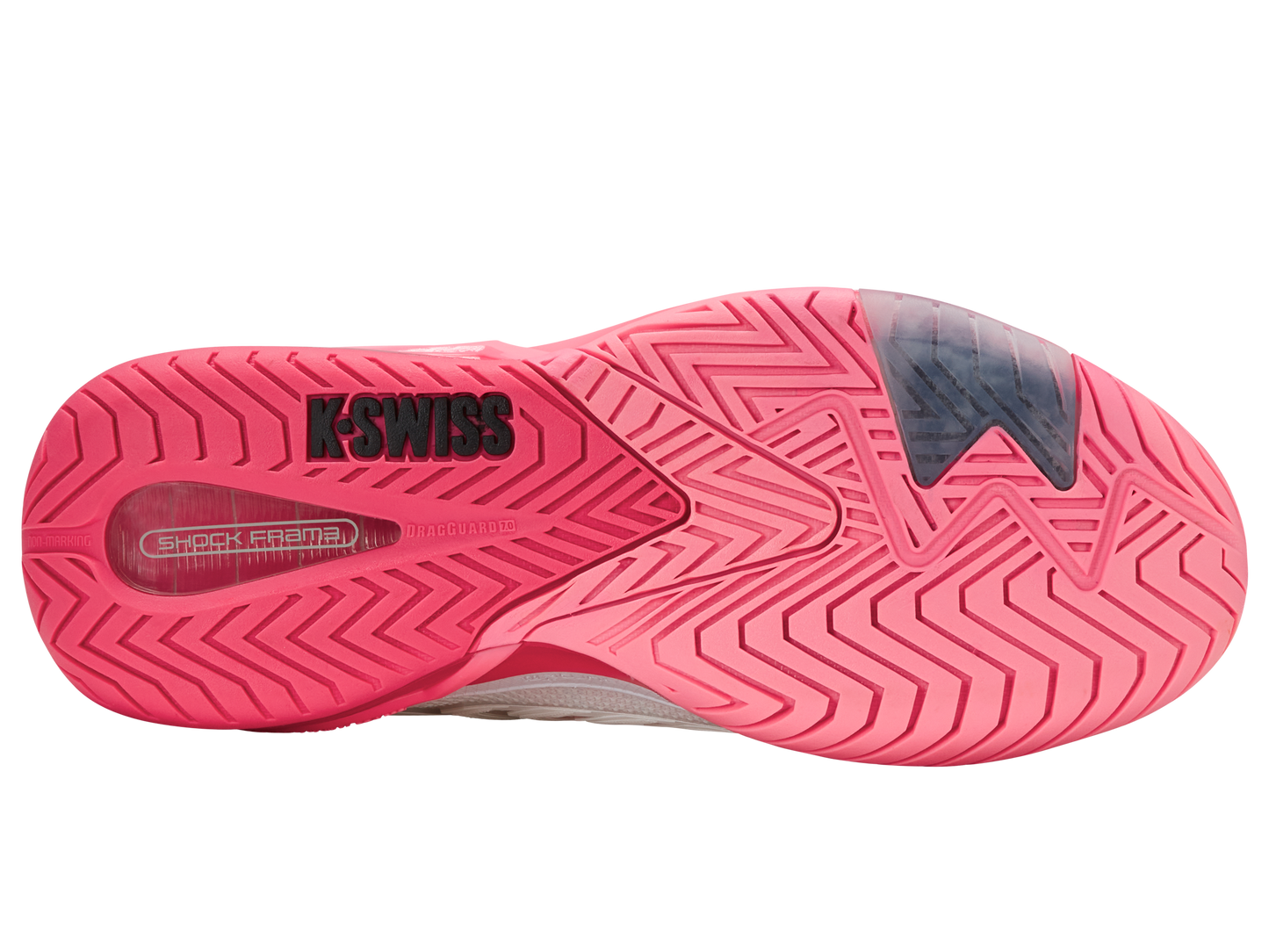 K-Swiss Women's Shoes Ultrashot 4 | White/Neon Pastel Pink/Hot Neon Pink