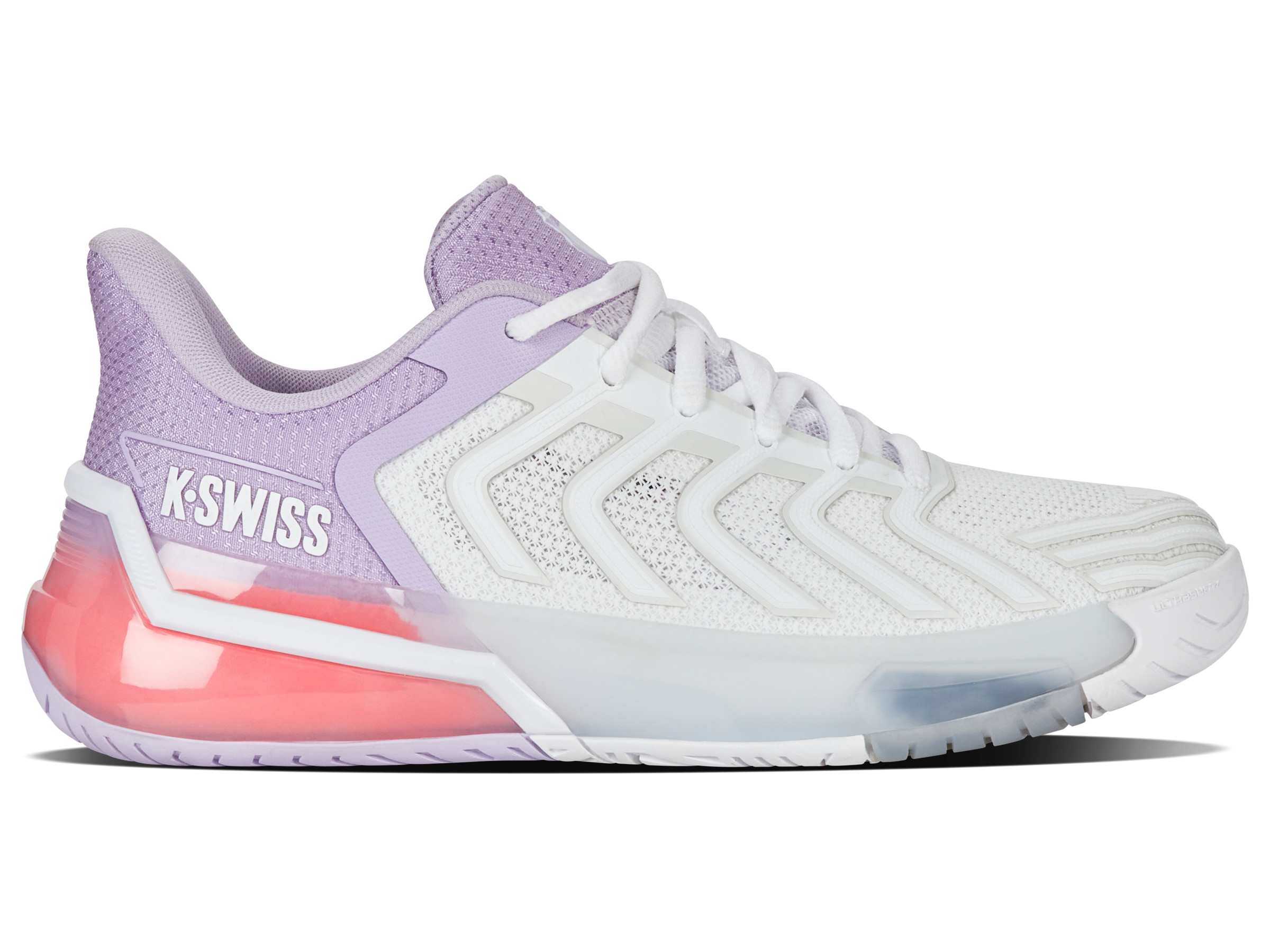 K-Swiss Women's Shoes Ultrashot 4 | White/Orchid Petal/Neon Blaze