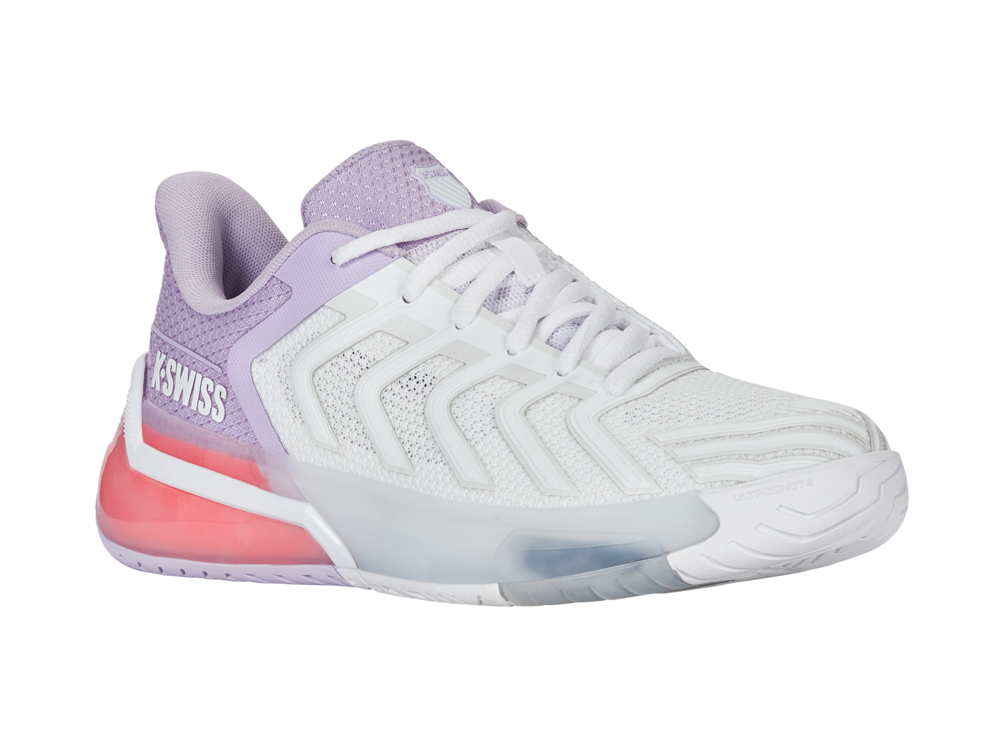 K-Swiss Women's Shoes Ultrashot 4 | White/Orchid Petal/Neon Blaze