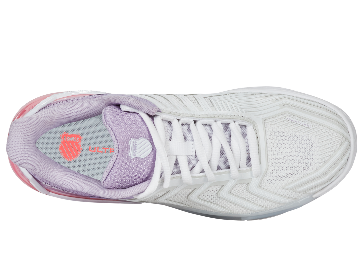 K-Swiss Women's Shoes Ultrashot 4 | White/Orchid Petal/Neon Blaze