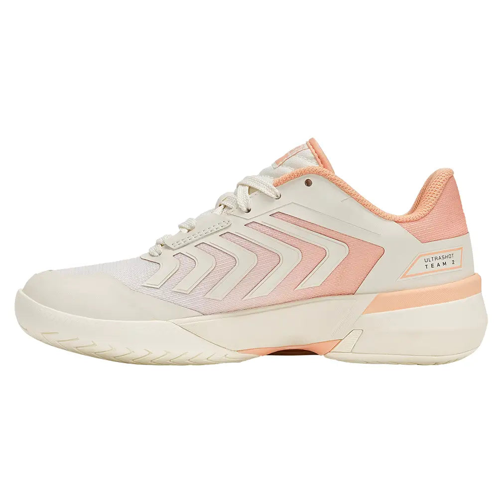 Women's Ultrashot Team 2 Tennis Shoes Egret and Peach Parfait