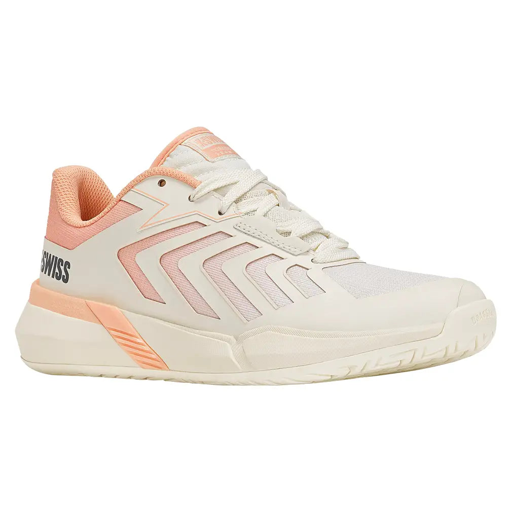 Women's Ultrashot Team 2 Tennis Shoes Egret and Peach Parfait-Footwear-K-Swiss-94598-150U26-y-Tennis Express