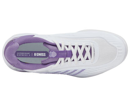 K-Swiss Women's Shoes Hypercourt Express 3 | White/Purple Haze/Lunar Rock