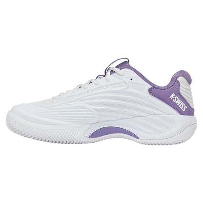 Women's Hypercourt Express 3 Clay Tennis Shoes White and Purple Haze