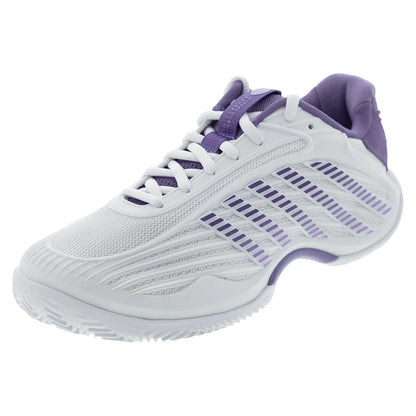 Women's Hypercourt Express 3 Clay Tennis Shoes White and Purple Haze