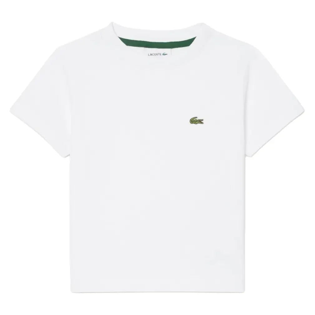 Boys' Core Tennis Top-Apparel-Lacoste-947025-wht-1-Tennis Express