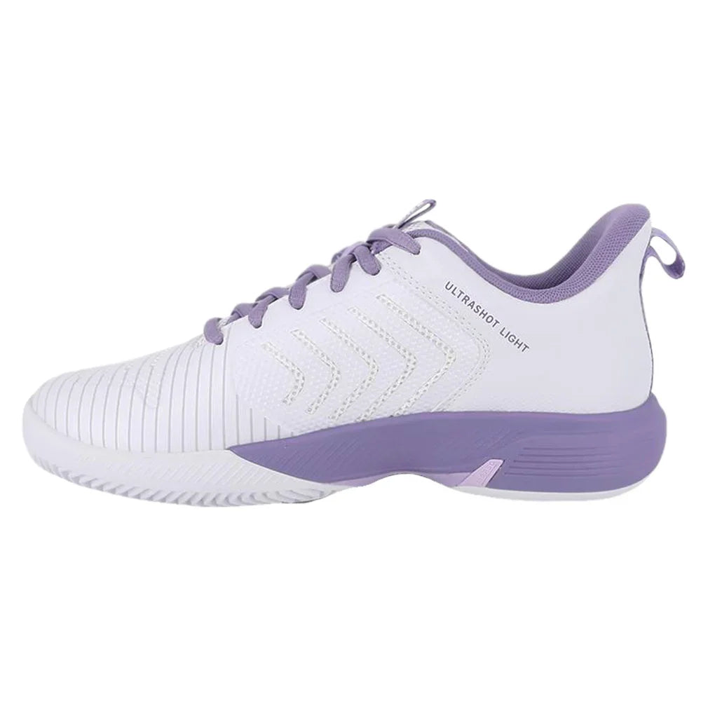 Women's Ultrashot Light Tennis Shoes White and Purple Haze