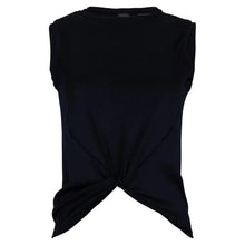 Women's Twist Front Tennis Tank-Apparel-Lucky In Love-95644-001_BLACK-L-Tennis Express