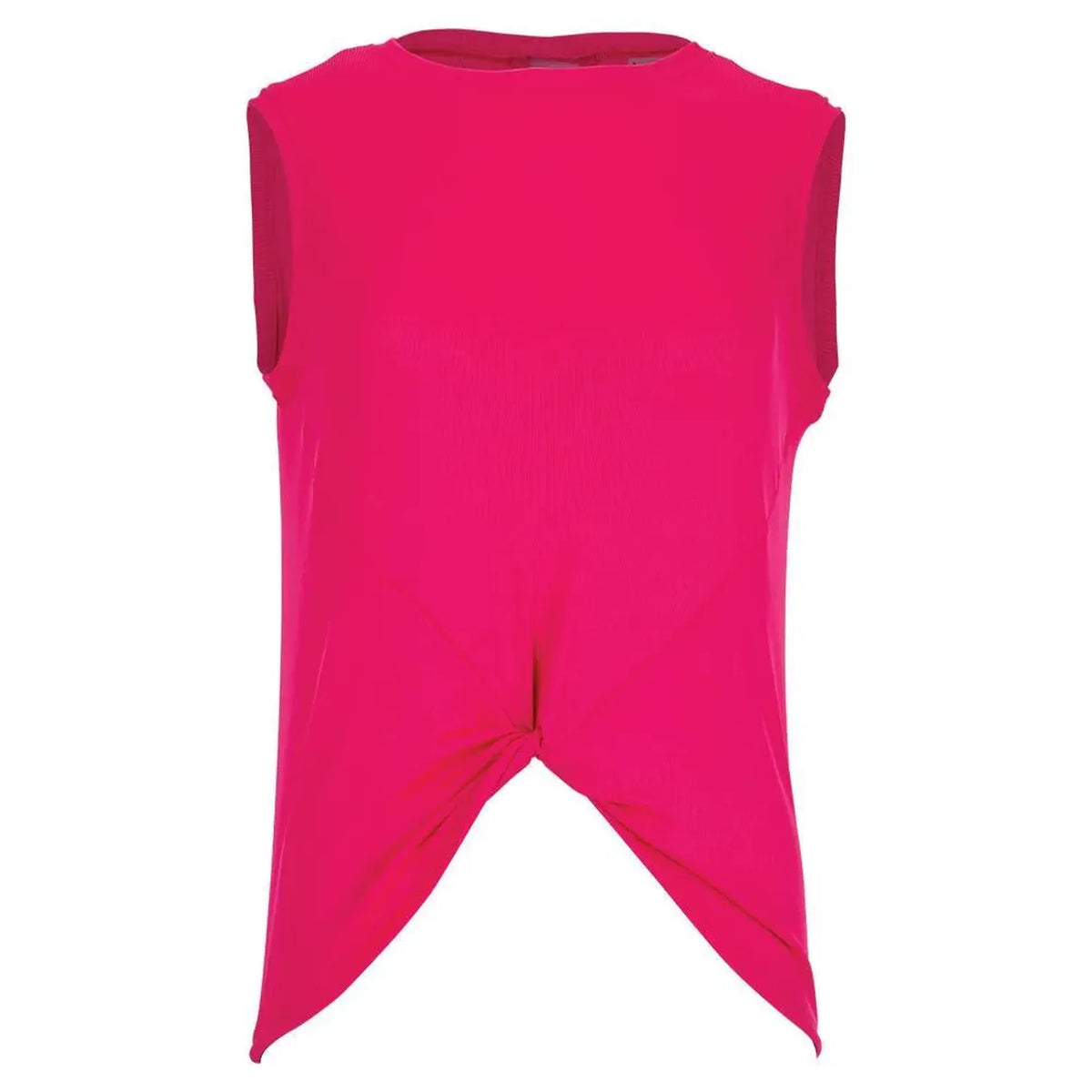 Women's Twist Front Tennis Tank-Apparel-Lucky In Love-95644-645_SHOCK_PINK-L-Tennis Express
