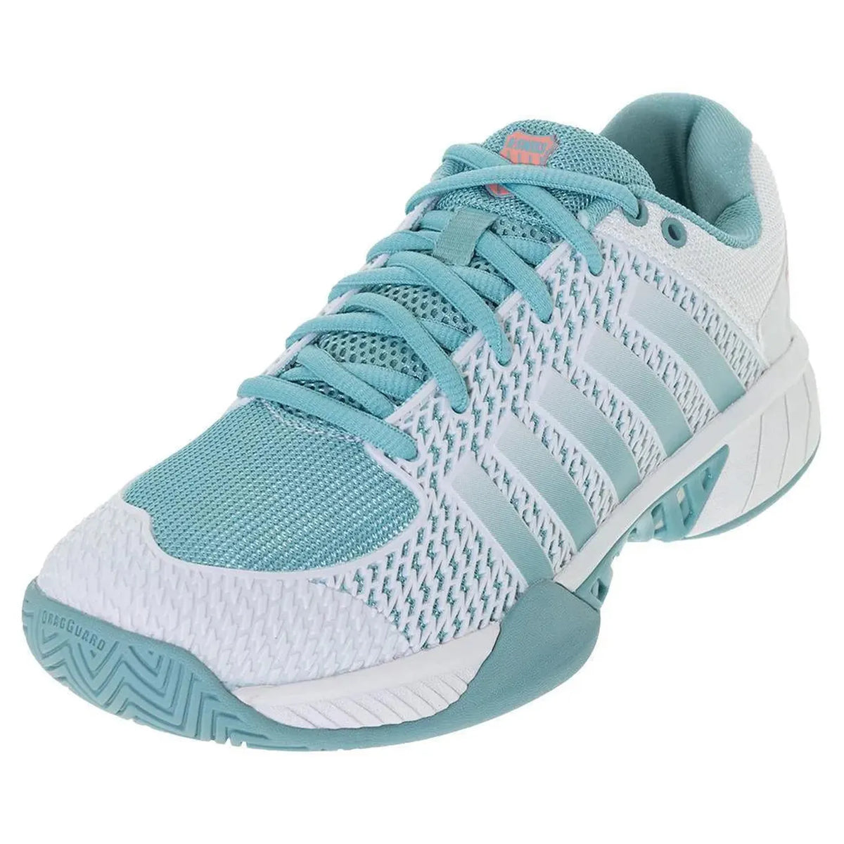 Women's Express Light Pickleball Shoes Blanc de Blanc and Nile Blue-Footwear-K-Swiss-96563-143F23-X-Tennis Express