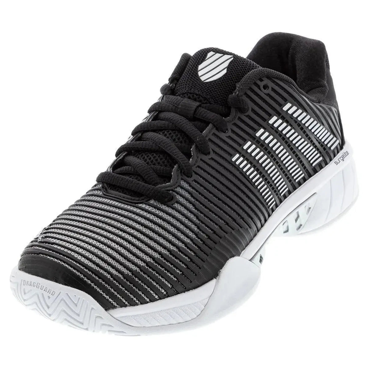 Women's Hypercourt Express 2 Tennis Shoes Black and White-Footwear-K-Swiss-96613-085H21-x-Tennis Express