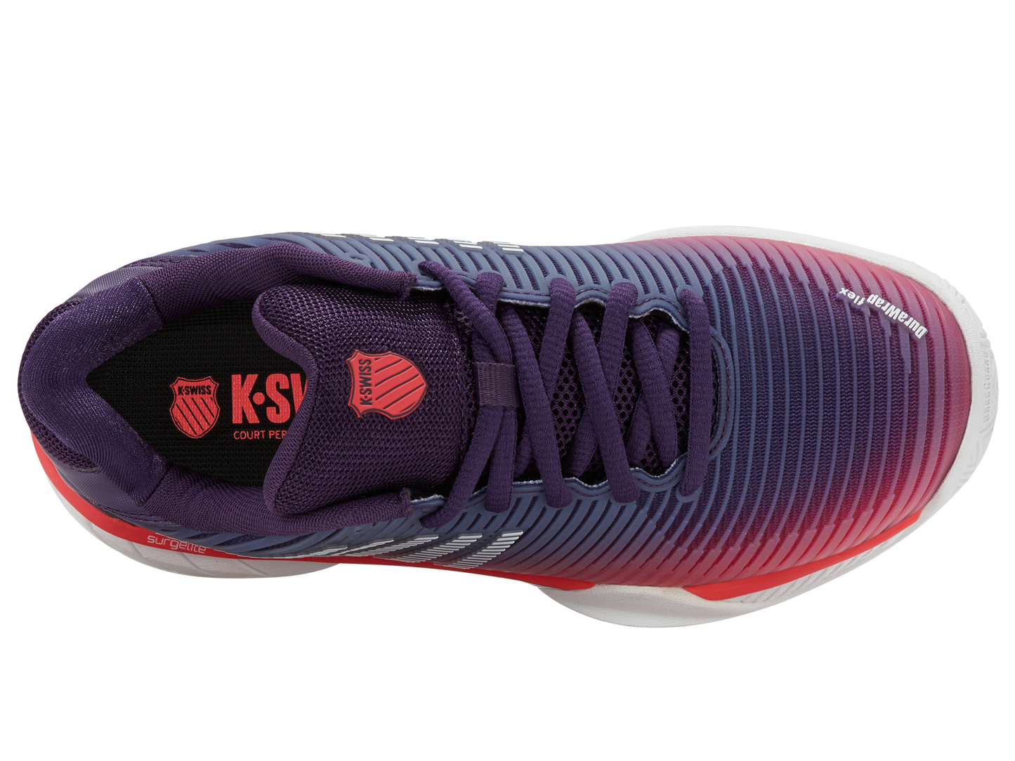 K-Swiss Women's Shoes Hypercourt Express 2 | Purple Plumeria/White/Hot Coral