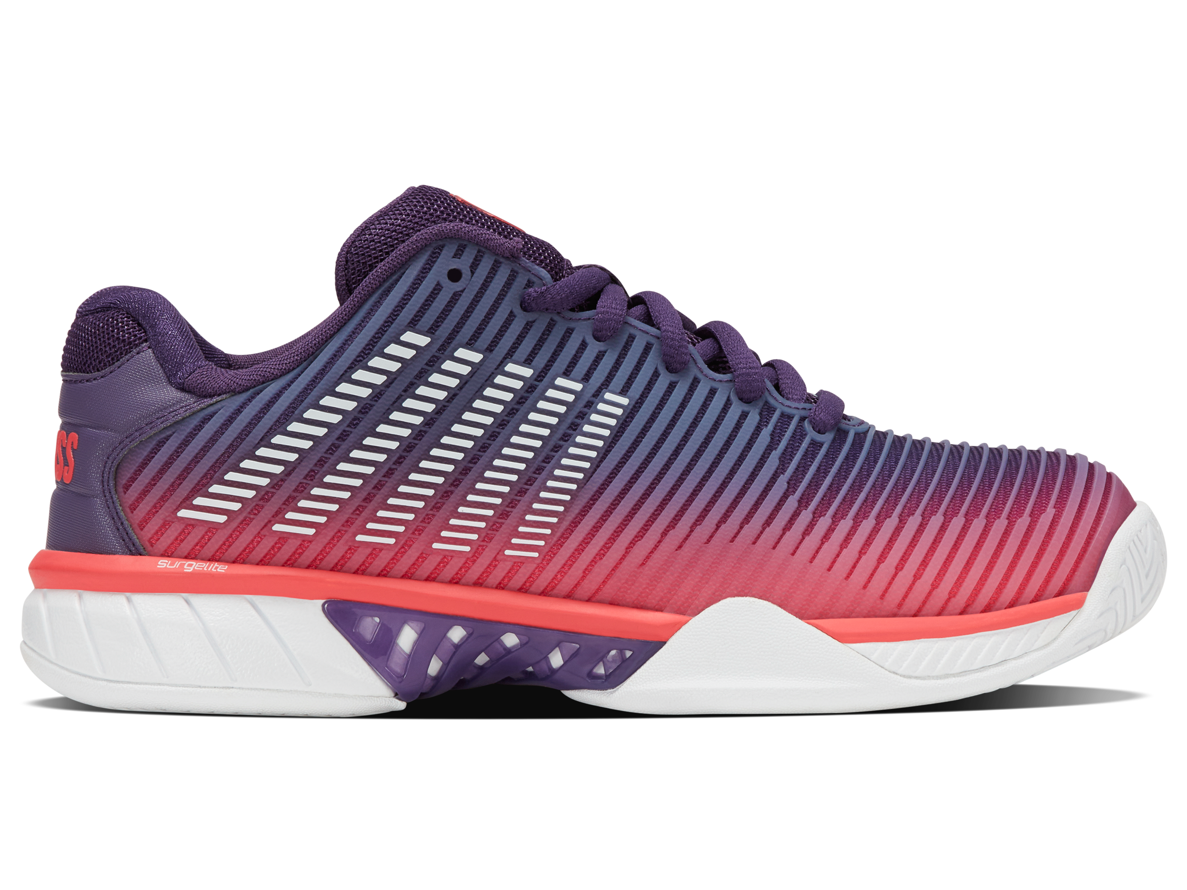 K-Swiss Women's Shoes Hypercourt Express 2 | Purple Plumeria/White/Hot Coral