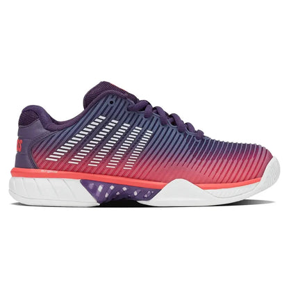 Women's Hypercourt Express 2 Tennis Shoes Purple Plumeria and White