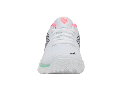 K-Swiss Women's Shoes Hypercourt Express 2 Clay | White/Neon Pastel Pink/Black