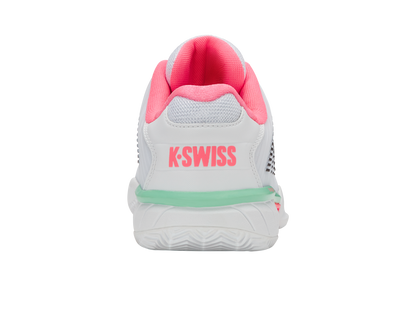 K-Swiss Women's Shoes Hypercourt Express 2 Clay | White/Neon Pastel Pink/Black