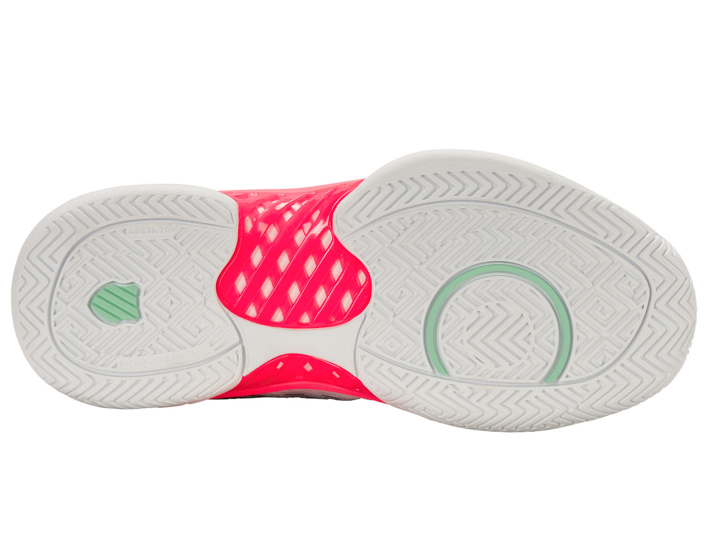 K-Swiss Women's Shoes Hypercourt Express 2-Wide | White/Neon Pastel Pink/Black